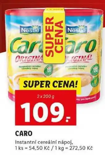 Lidl Caro instantní cereální nápoj, 2x 200 g nabídka