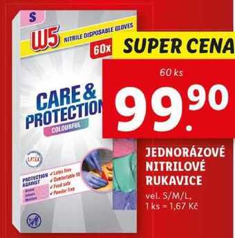 Lidl Jednorázové nitrilové rukavice, 60 ks nabídka