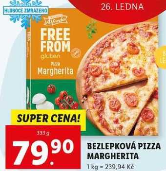 Lidl Bezlepková pizza margherita, 333 g nabídka