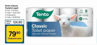 Tesco Tento Classic Toaletní papír 8 roli, 3 vrstvy nabídka
