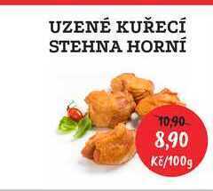RABBIT řeznictví Uzené kuřecí stehna horní, 100 g nabídka