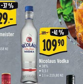 Jip Nicolaus vodka nabídka