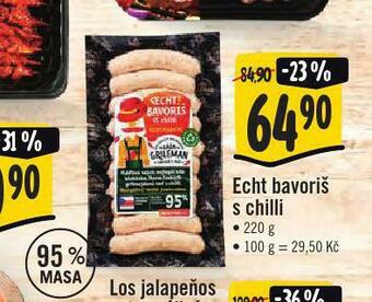Jip Echta bavoruš s chilli nabídka