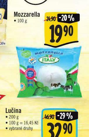 Jip Mozzarella nabídka