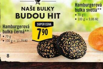 Jip Hamburgerová bulka černá nabídka