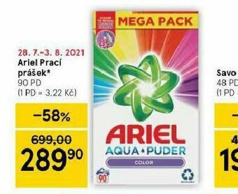 Tesco Ariel prací prášek nabídka
