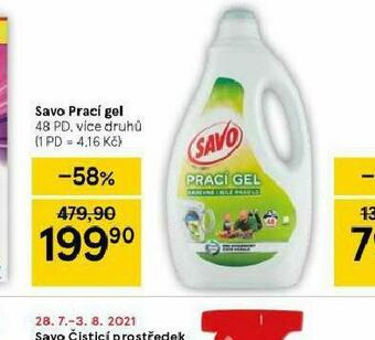 Tesco Savo prací gel nabídka