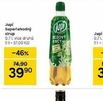Tesco Jupí superlahodný sirup nabídka