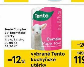 Tesco Tento kuchyňské utěrky nabídka