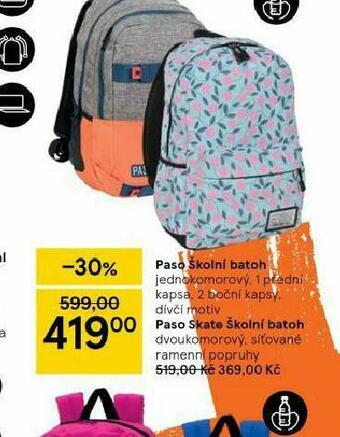 Tesco Paso školní batoh nabídka