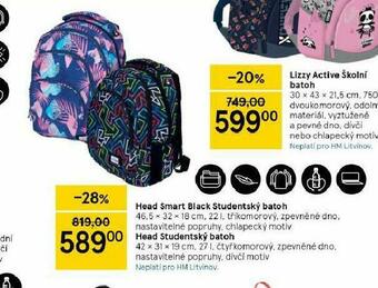 Tesco Head studentský batoh nabídka