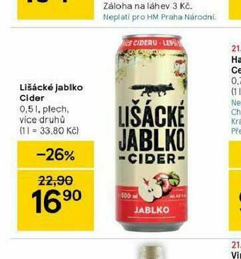 Tesco Lišácké jablko cider nabídka