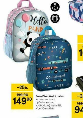 Tesco Paso školní batoh nabídka