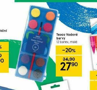 Tesco vodové barvy