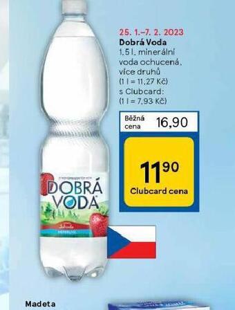 Tesco Dobrá voda ochucená nabídka
