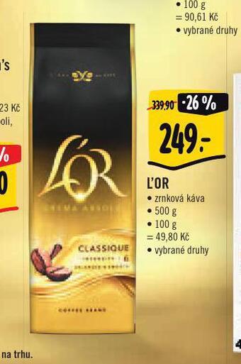 Albert L'or káva nabídka
