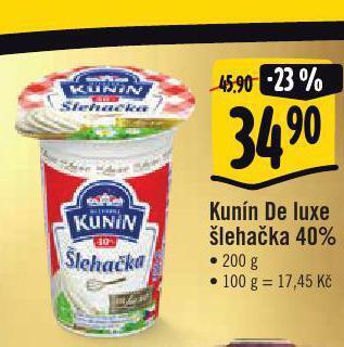 Albert Kunín de luxe šlehačka nabídka