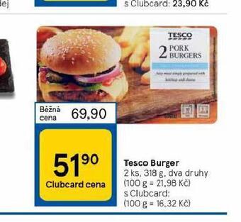 Tesco Tesco burger nabídka