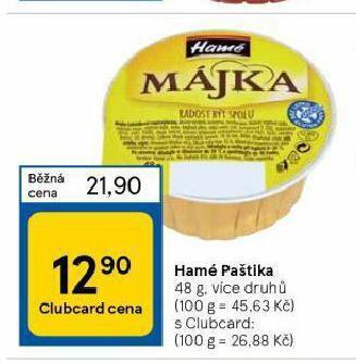 Tesco Hamé paštika nabídka