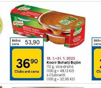 Tesco Knorr bohatý bujon nabídka