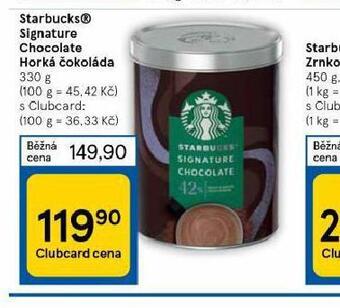 Tesco Starbucks signature chocolate horká čokoláda nabídka
