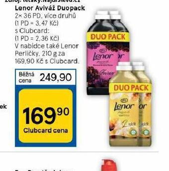 Tesco Lenor aviváž duopack nabídka