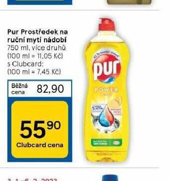 Tesco Pur prostředek na nádobí nabídka