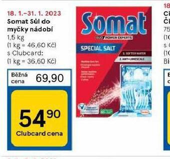 Tesco Somat sůl do myčky nabídka