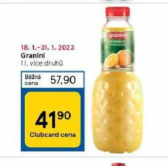 Tesco Granini nabídka