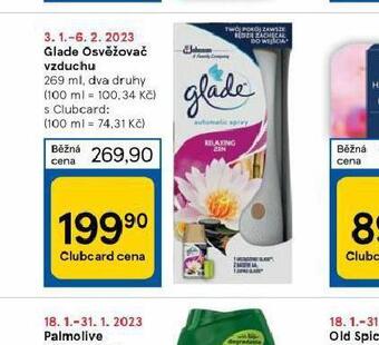 Tesco Glade osvěžovač vzduchu nabídka
