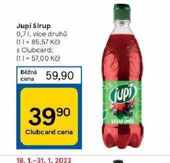 Tesco Jupí sirup nabídka