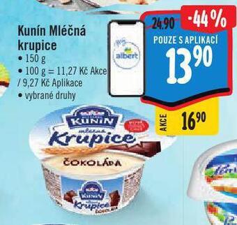 Albert Kunín mléčná krupice nabídka