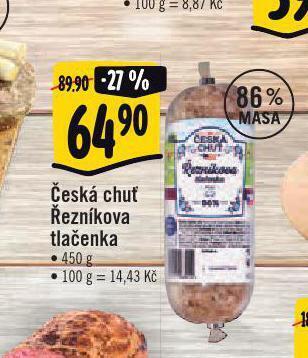 Albert Řezníkova tlačenka nabídka