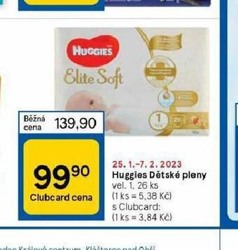 Tesco Huggies dětské pleny nabídka