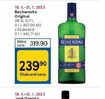Tesco Becherovka original nabídka