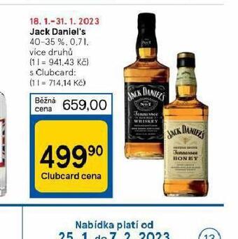 Tesco Jack daniel´s nabídka