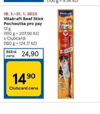Tesco Vitakraft beef stick pochoutky pro psy nabídka