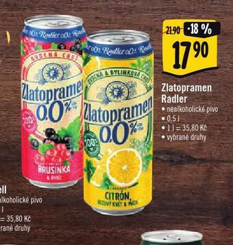 Albert Zlatopramen radler nabídka