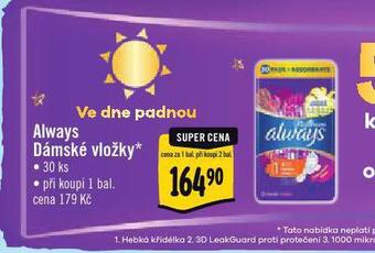 Albert Always dámské vložky nabídka