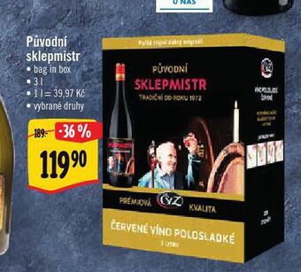 Albert Původní sklepmistr nabídka