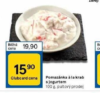 Tesco Pomazánka á la krab s jogurtem nabídka