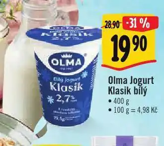 Albert Olma jogurt klasik nabídka
