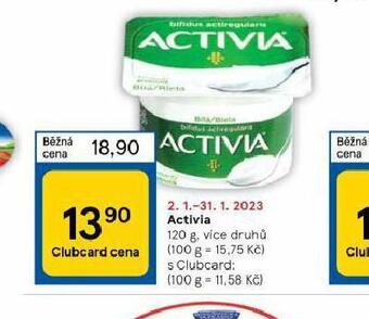 Tesco Activia nabídka