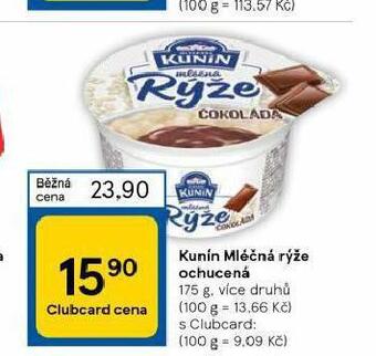 Tesco Kunín mléčná rýže ochucená nabídka