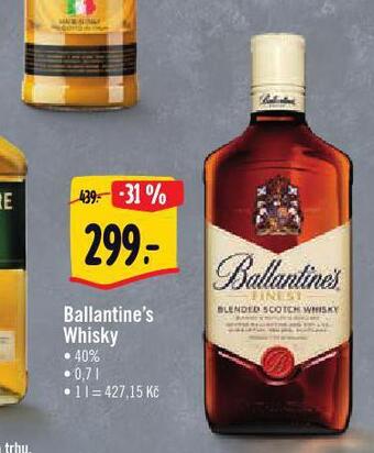 Albert Ballantine's whisky nabídka
