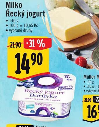 Albert Milko řecký jogurt nabídka