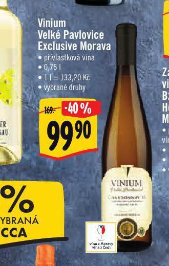Albert Vinium velké pavlovice nabídka