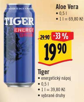 Albert Tiger energy drink nabídka