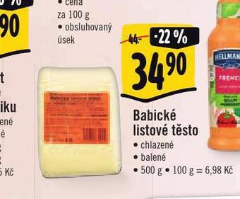 Albert Babické listové těsto nabídka