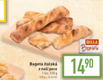 Billa BILLA Bageta italská z naši pece 1 ks, 120g nabídka